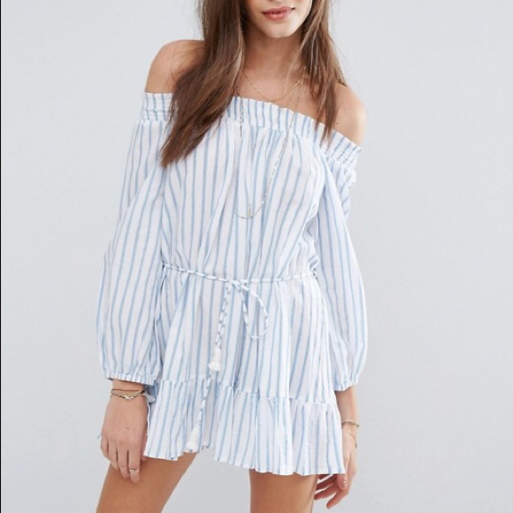 Faithfull the brand off the shoulder dress